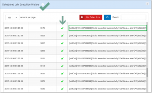 WLSDM for WebLogic: Scheduled Job Execution History (click to enlarge)